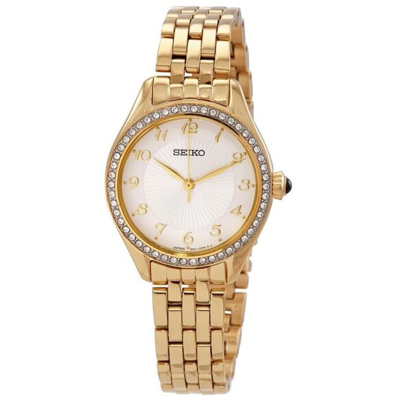 FX02862B NWT Seiko Fashion Ladies Quartz Steel Authentic Watch - Picture 1 of 3